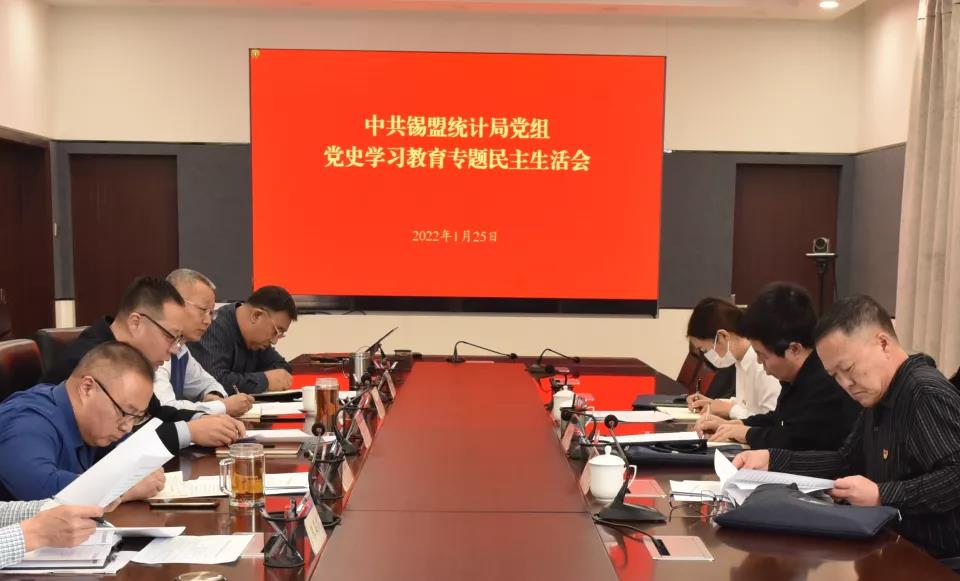 锡盟统计局党组召开党史学习教育专题民主生活会